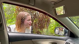 Hippie nympho hitchhikes for big cocks. Her natural tits bounce wild on college roads.