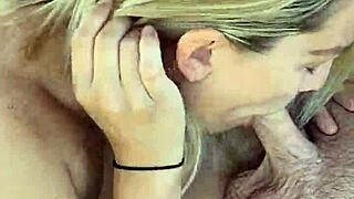 Dirty Talking Blonde Hotwife Sucks Cock for Facial. Think She Can Handle More Cuckold Action?