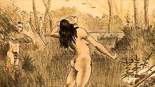 Винтажные эротические рисунки завели меня по полной