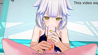 playing pool in this fun anime game by badpoipoi, it's so immersive