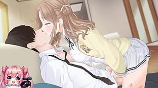 Hot college girl riding for cumshot?