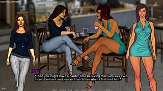 Cuckold Husband Watches Interracial Groping of Wife's Big Ass in 3D Hentai