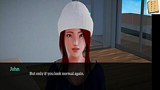 3D animated porn with red-haired teen in family affair
