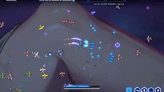 seductive hentai game with giant naked space waifu exposed