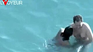 I’m Shocked by This Hot Babe Giving Head on a Public Beach with Big Tits