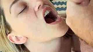 Dirty Talking Blonde Hotwife Sucks Cock for Facial. Think She Can Handle More Cuckold Action?