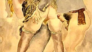 Check out this vintage erotic hentai illustration from the retro era