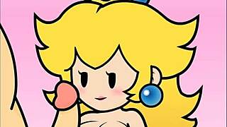 Hey, check out this paper peach handjob animation by peachypop34 with flashing fun