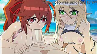 man, this beach episode of blazblue hentai outdoors is straight fire... uncensored!