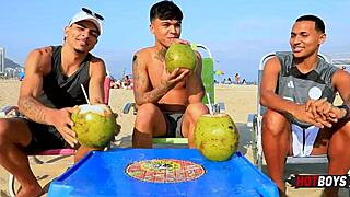 we’re banging our buddy in this wild group session! 😈