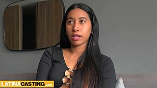 Tight Latina college girl in rough amateur casting tape