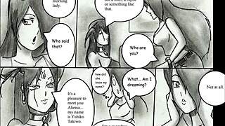 giantess grows huge tits in animated comic