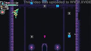 this flip witch hentai game has her banging the ghost boss with crushing giant boobs!