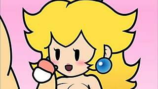 Hey, check out this paper peach handjob animation by peachypop34 with flashing fun