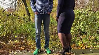 Curvy mother-in-law slips into sexy stockings just for me.