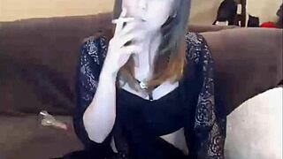 Cute cam smoker on webcam says, Watch me in the shower with my Japanese couple for a wild group blowjob!