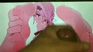 I-I made an anime feet cum tribute, the hentai style making it so exciting for me.