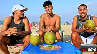 we’re banging our buddy in this wild group session! 😈