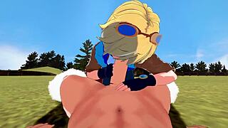 league of legends yaoi - ezreal x braum go hard with blowjobs and intense fucking in japanese anime style.