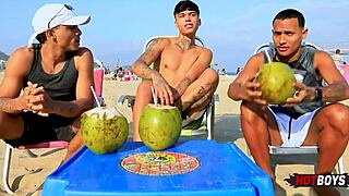 we’re banging our buddy in this wild group session! 😈