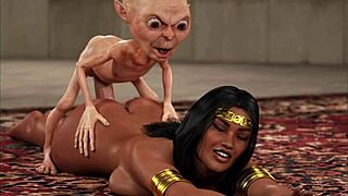 selena exploring egypt in wild shemale adventure with big tits, whoa