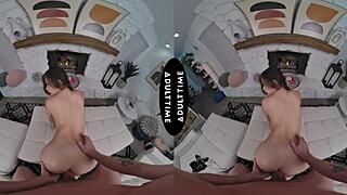 wow, scarlett alexis totally loves kyle mason grabbing her tits in vr before ridin’ him! 😍