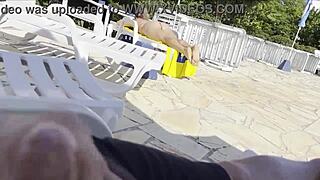 She helped me cum hard by the pool