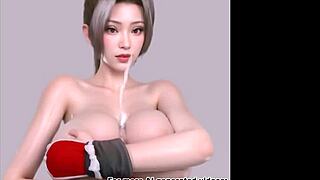 Geez, I’m obsessed with Mai Shiranui cosplay titjob in uncensored hentai, so hot!