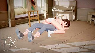 Anime hentai futanari games with sexy girl doing blowjob, cowgirl, and anal in wild positions!