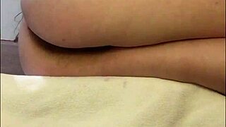very hairy teen pussy pulsates in close-up during real hands-free orgasm.