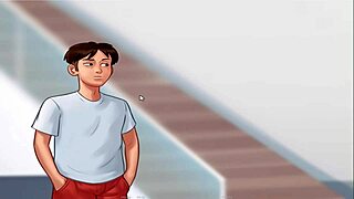 This is Summer Time Saga uncensored part 32 featuring anime-style dating scenes.