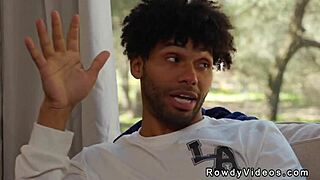 Black Gay Stud Nails White Roommate with Huge BBC