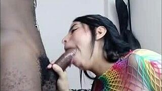 I can't believe our study session turned into her deepthroating my big cock and getting anal