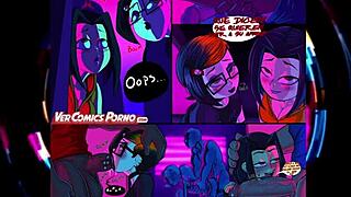 cartoon party with anime characters