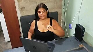 Colombian bbw with big ass gets aroused by stepfather in rough interracial encounter