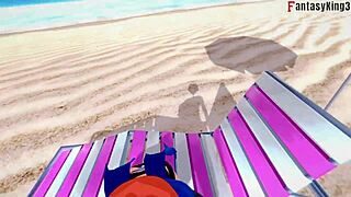 yae miko, ready for bikini sex on the beach in pov style?