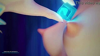 在这寒冷的天气里，动漫色情美女大屁股加热。看她们狂野阴户动作！