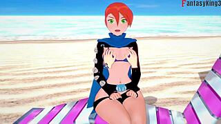yae miko, ready for bikini sex on the beach in pov style?