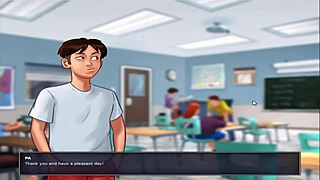 This is Summer Time Saga uncensored part 32 featuring anime-style dating scenes.