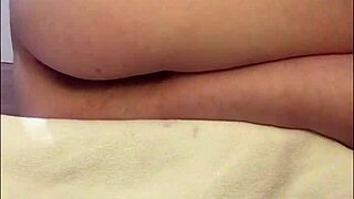 very hairy teen pussy pulsates in close-up during real hands-free orgasm.