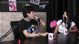 DJ Rafa, Loira, and Mateus Hwang in sheer red avoid casual sex. Brazilian amateurs shine in sexy compilation.