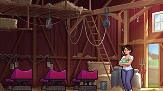 i bent over with my shaved pussy and small tits for doggystyle in summertime saga 248