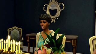 sims 4 parody with interracial shemale action and big tits 😏