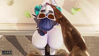 overwatch widowmaker masturbatin and gettin assfucked anal