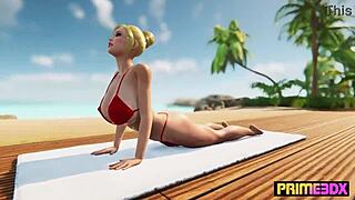 deep tissue massage turns into futanari foursome animation