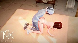 Anime hentai futanari games with sexy girl doing blowjob, cowgirl, and anal in wild positions!