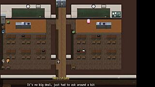 Sister Gives Blowjob Under Counter at Work in Hentai