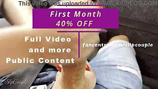 milf sneaks a blowjob on a crowded travel bus