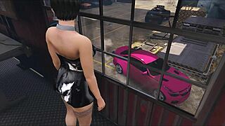 Cristina ends up getting drilled by two mechanics at the workshop