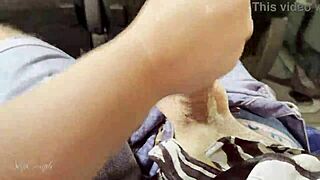 milf sneaks a blowjob on a crowded travel bus